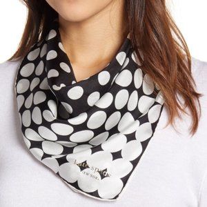🖤KATE SPADE NEW YORK Dot Silk Scarf NWT